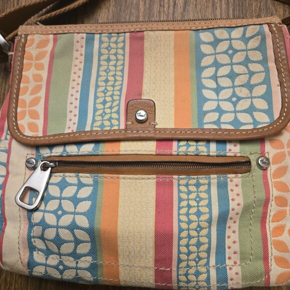 FOSSIL Women's Multi-Colors/Patterns Patchwork Crossbody Handbag - Small - Picture 6 of 10